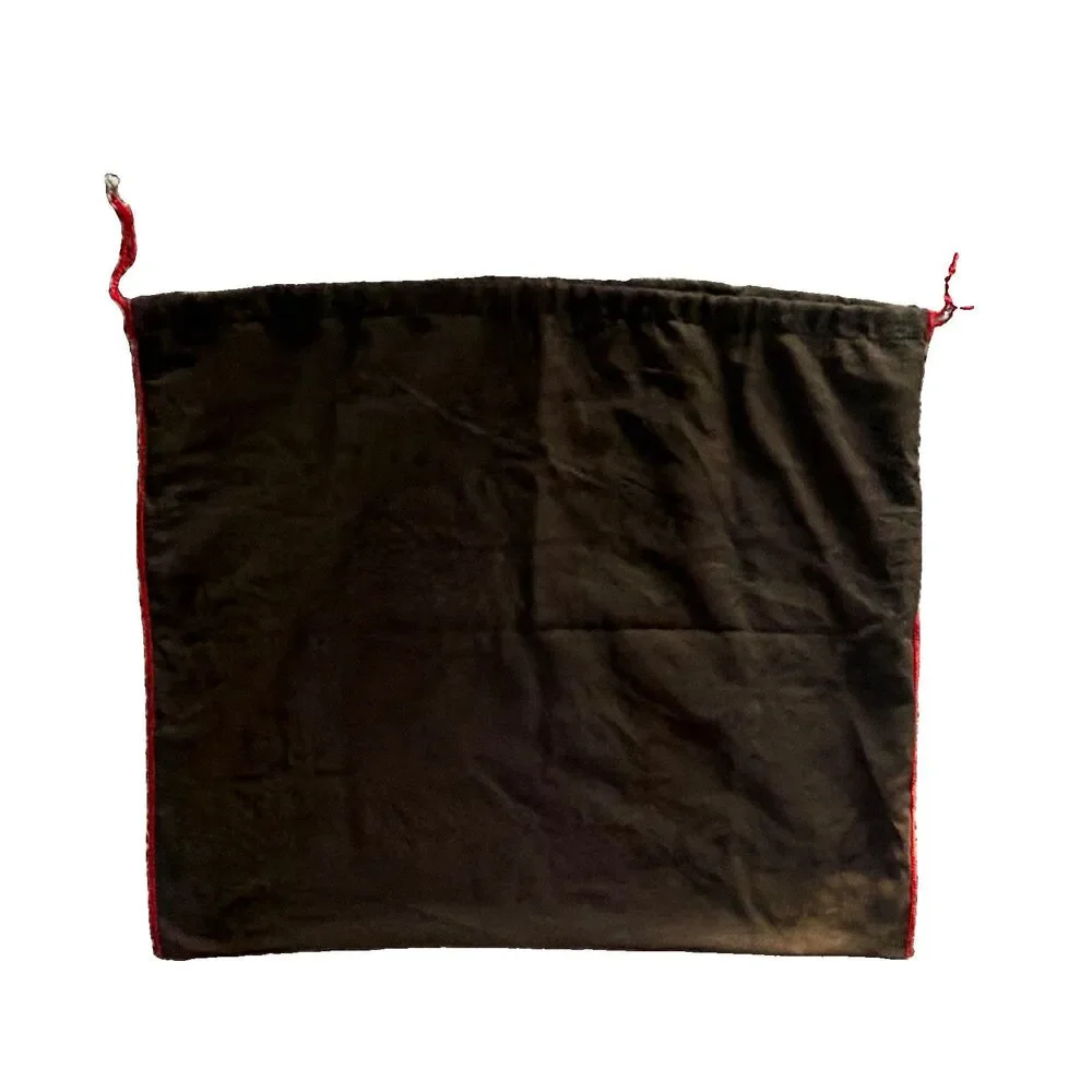 Coach Brown & Red Solid Drawstring Bag Dust Bag Storage